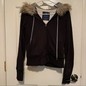 American Eagle Outfitters, fleece zip up hoodie. Small.